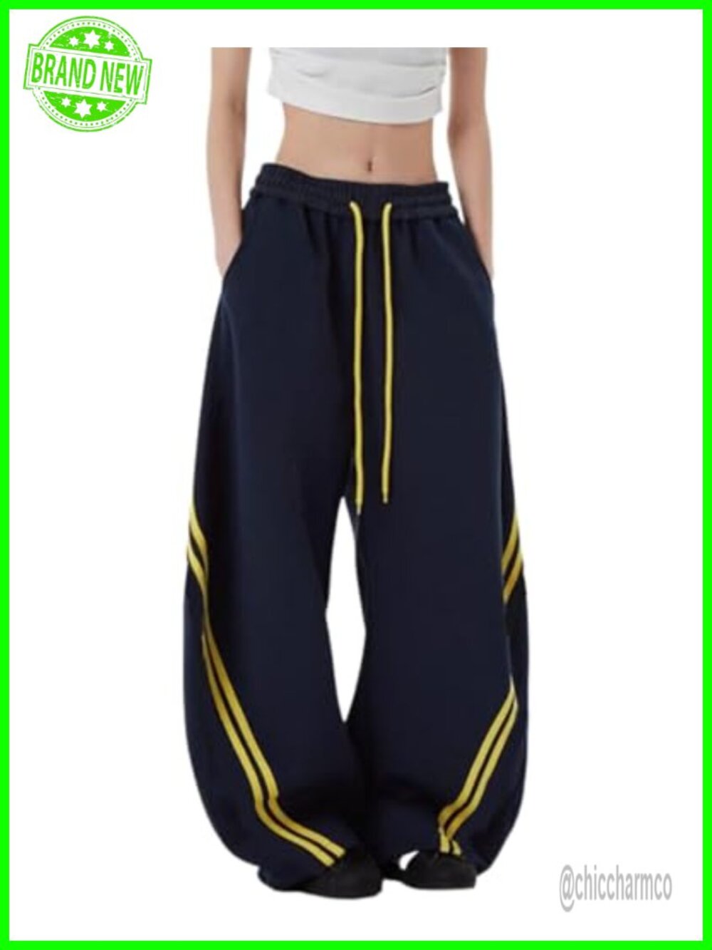 Wide Leg Sweatpants Baggy Joggers with Pockets - Picture 3 of 6